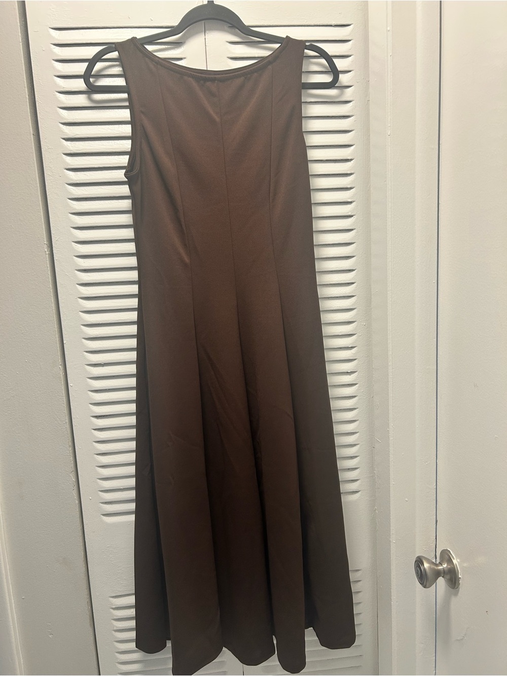 Fashion Nova Sleeveless Brown A-Line Midi Dress